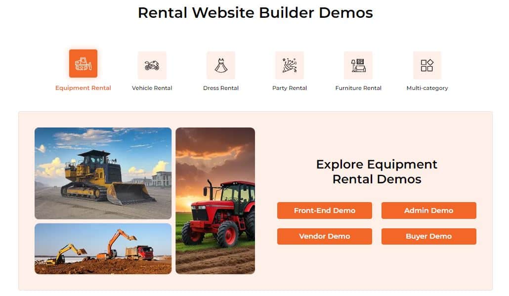 Rental Website Builder Demos